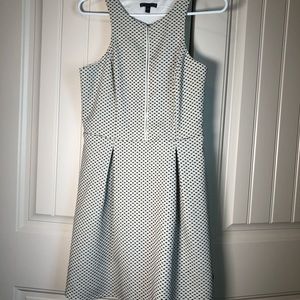 Black and white fit and flare dress